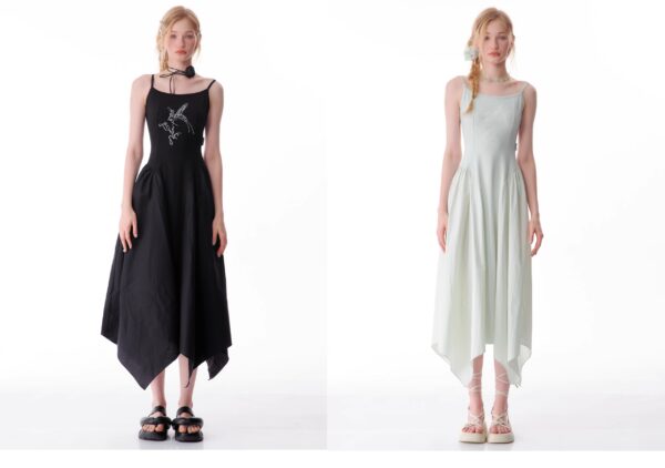 American Vintage Butterfly Maxi Dress - Elegant Slip Dress with Waist-Defining Silhouette & All-Over Butterfly Print - Image 6