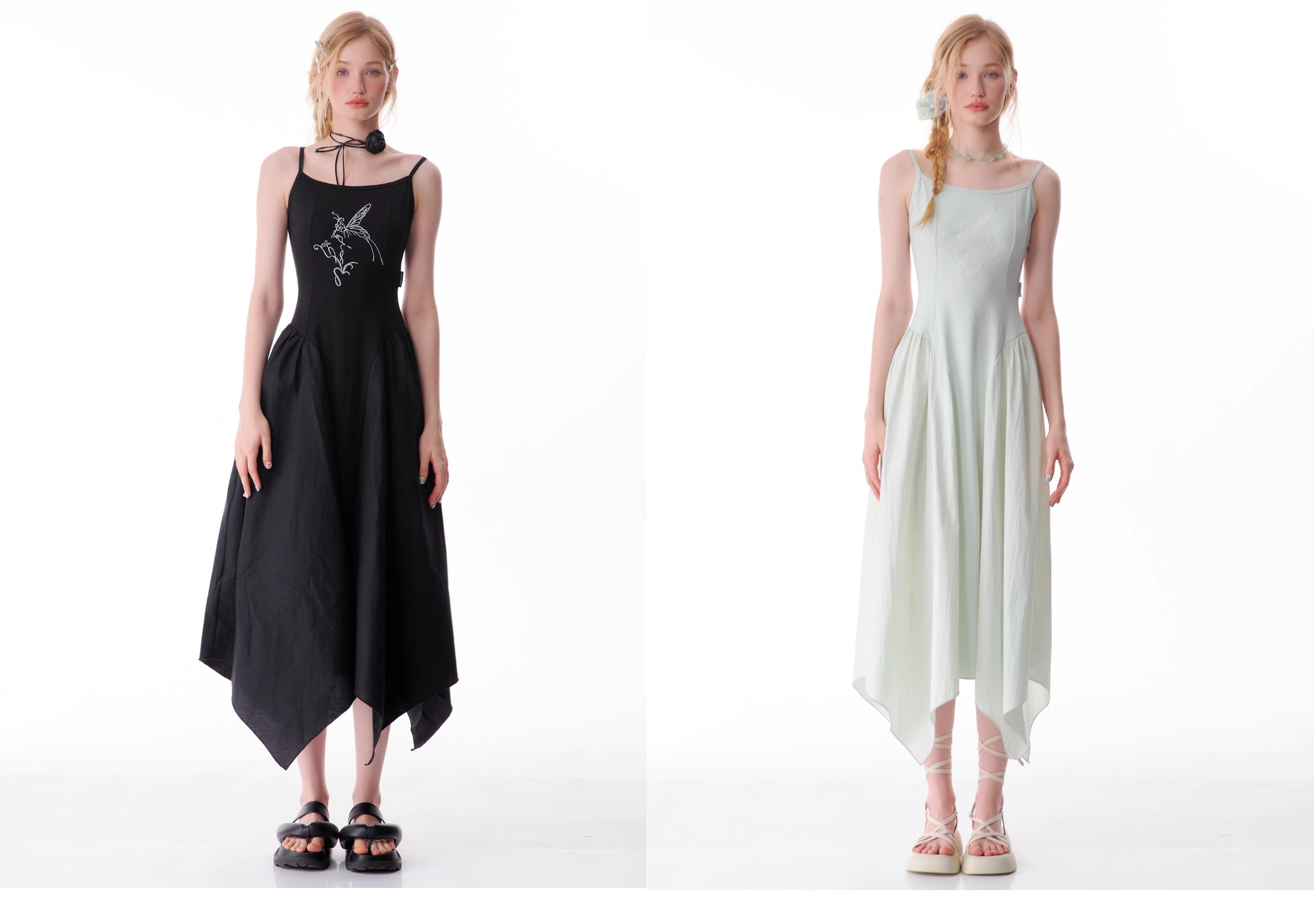 American Vintage Butterfly Maxi Dress - Elegant Slip Dress with Waist-Defining Silhouette & All-Over Butterfly Print - Image 6