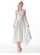 American Vintage Butterfly Maxi Dress - Elegant Slip Dress with Waist-Defining Silhouette & All-Over Butterfly Print