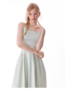 American Vintage Butterfly Maxi Dress - Elegant Slip Dress with Waist-Defining Silhouette & All-Over Butterfly Print