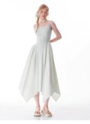 American Vintage Butterfly Maxi Dress - Elegant Slip Dress with Waist-Defining Silhouette & All-Over Butterfly Print