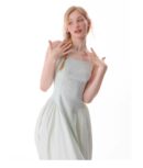American Vintage Butterfly Maxi Dress - Elegant Slip Dress with Waist-Defining Silhouette & All-Over Butterfly Print