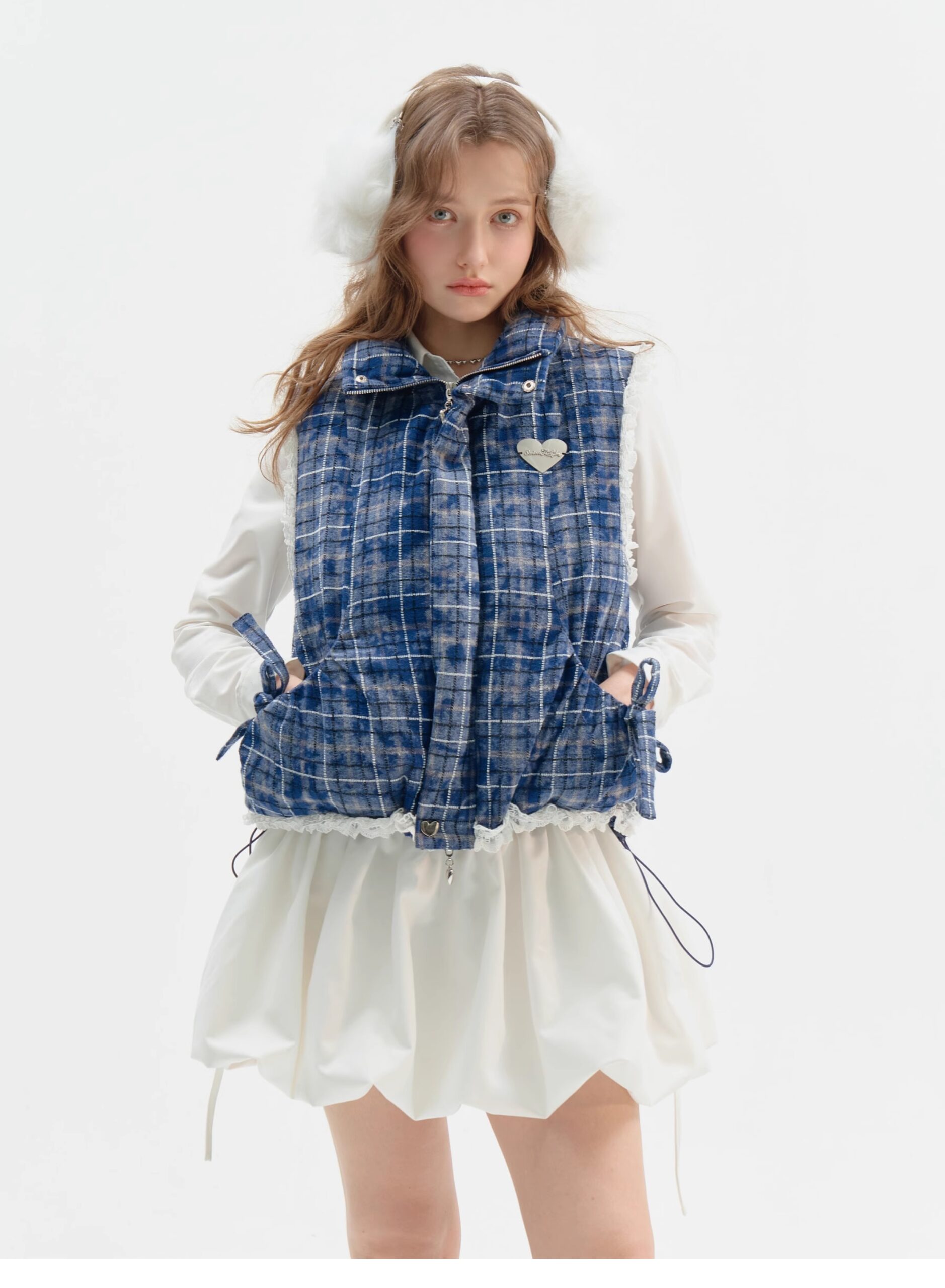 American Vintage Polo Bloom Dress - White Preppy Figure-Flattering Long Sleeve Dress with Tailored Waist - Image 13