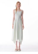 American Vintage Butterfly Maxi Dress - Elegant Slip Dress with Waist-Defining Silhouette & All-Over Butterfly Print