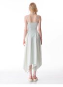 American Vintage Butterfly Maxi Dress - Elegant Slip Dress with Waist-Defining Silhouette & All-Over Butterfly Print