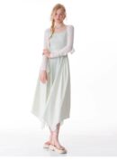American Vintage Butterfly Maxi Dress - Elegant Slip Dress with Waist-Defining Silhouette & All-Over Butterfly Print