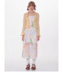 American Vintage Graffiti Print Maxi Dress - Slimming Slip Dress with High Slit & All-Over Artistic Design