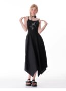 American Vintage Butterfly Maxi Dress - Elegant Slip Dress with Waist-Defining Silhouette & All-Over Butterfly Print