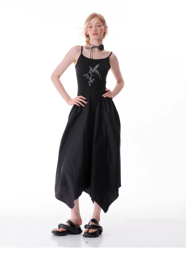American Vintage Butterfly Maxi Dress - Elegant Slip Dress with Waist-Defining Silhouette & All-Over Butterfly Print - Image 12