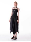 American Vintage Butterfly Maxi Dress - Elegant Slip Dress with Waist-Defining Silhouette & All-Over Butterfly Print