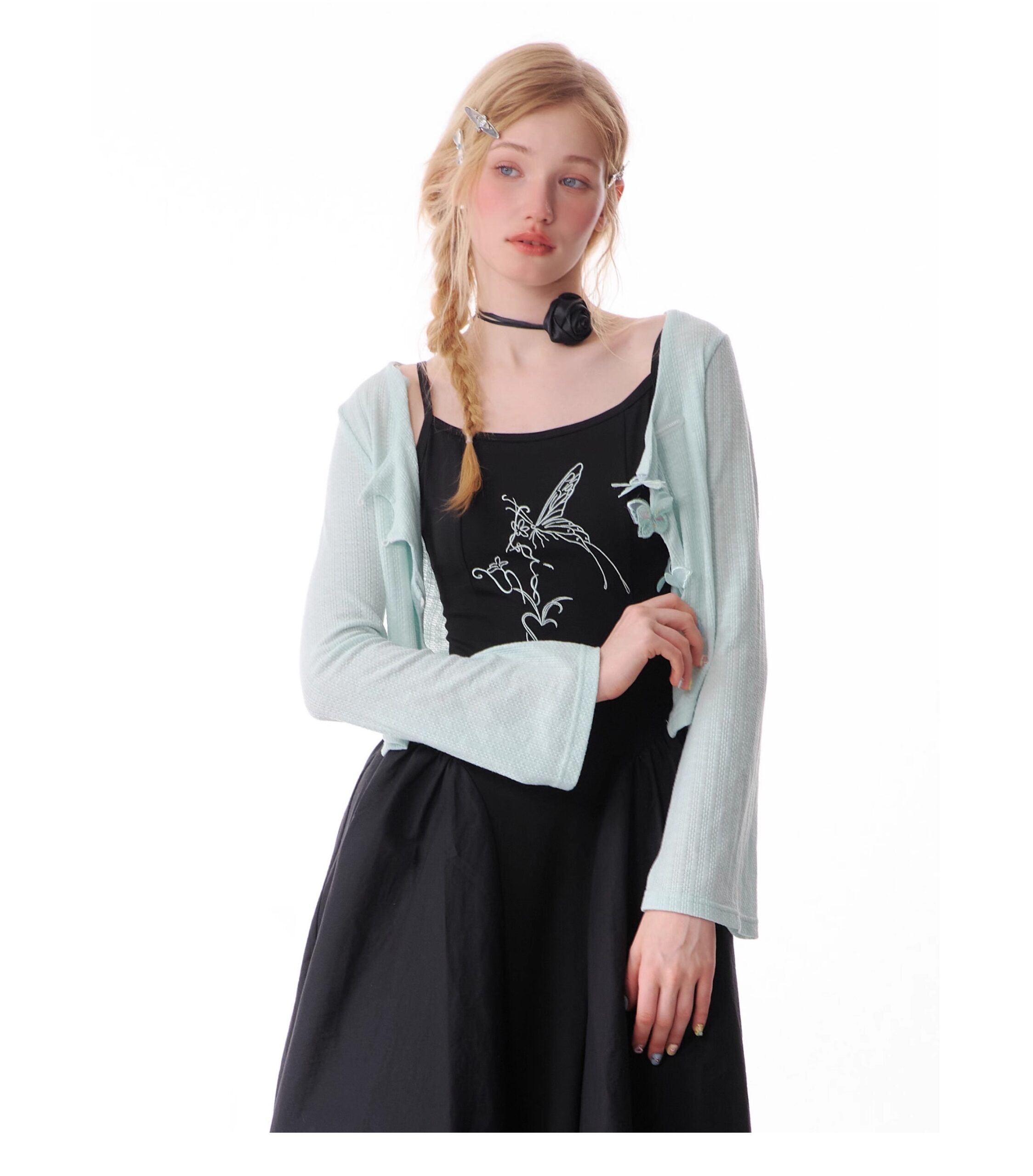 American Vintage Butterfly Maxi Dress - Elegant Slip Dress with Waist-Defining Silhouette & All-Over Butterfly Print - Image 19